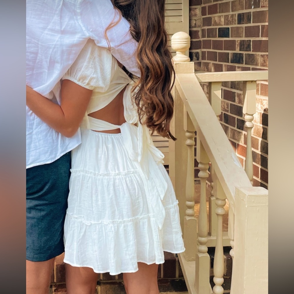 Altrd state white dress, graduation dress, only worn for pictures